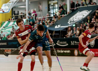 Dramatisches Playoff-Aus für die DJK Holzbüttgen in Weißenfels Rekordnationalspieler Tim Böttcher ringt mit DJK-Kapitän Hofferbert (Foto: Rene Thönnißen)