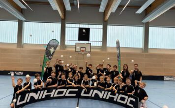 Floorballspaß im U9/U11 Unihoc FLOC26 Ostercamp