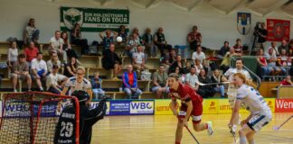 Zum Start in die neue Bundesliga-Saison 2026/27: DJK entführt Punkt beim Meister aus Weißenfels UHC - DJK (Foto: simon-werbung/mk